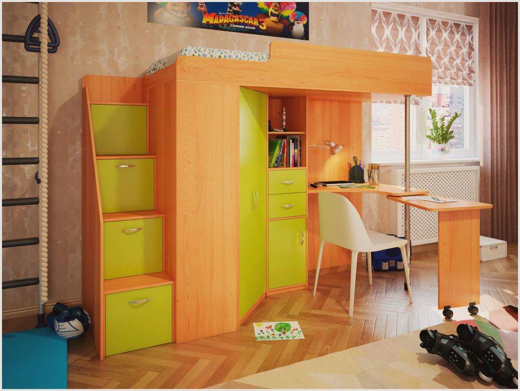 Кровать двухъярусная с диваном: удобство и оптимизация пространства