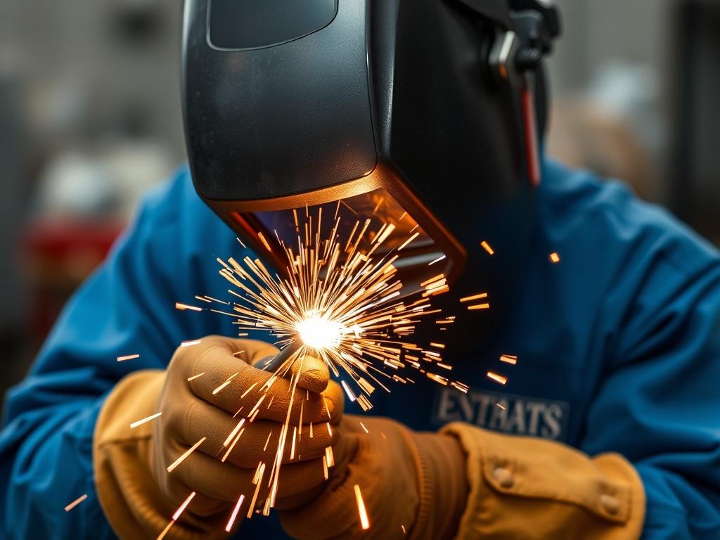 Welder protection from metal spatterфото