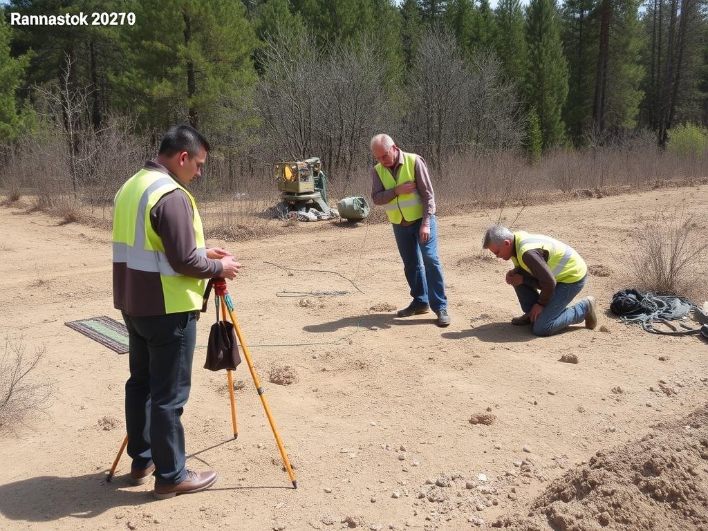 Geodetic work on the site Geodetic work on the siteфото
