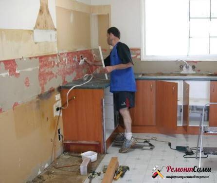 Косметический ремонт кухни эконом класса своими руками
