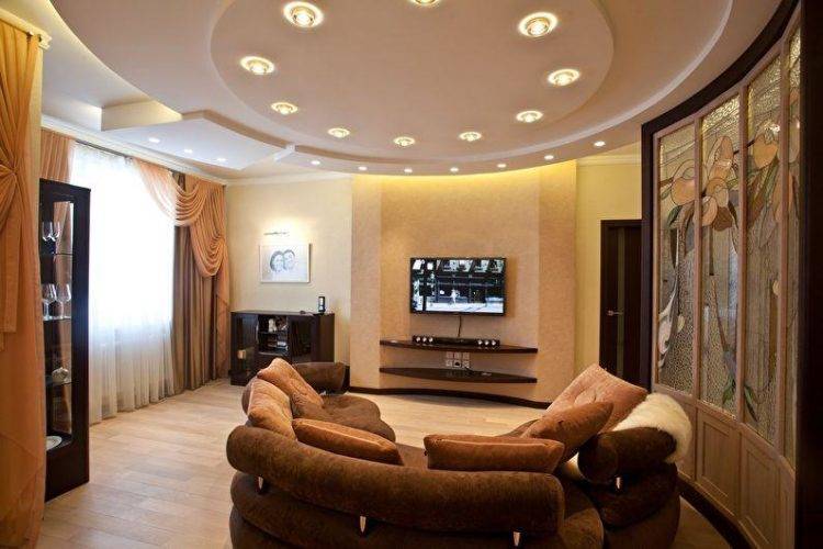 Подвесные потолки из гипсокартона: фото, дизайн разных комнат