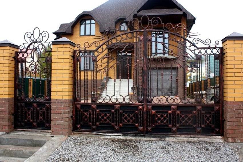Кованые калитки: фото элегантных металлических конструкций