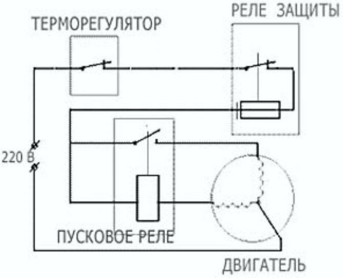 Схема реле пускозащитного реле
