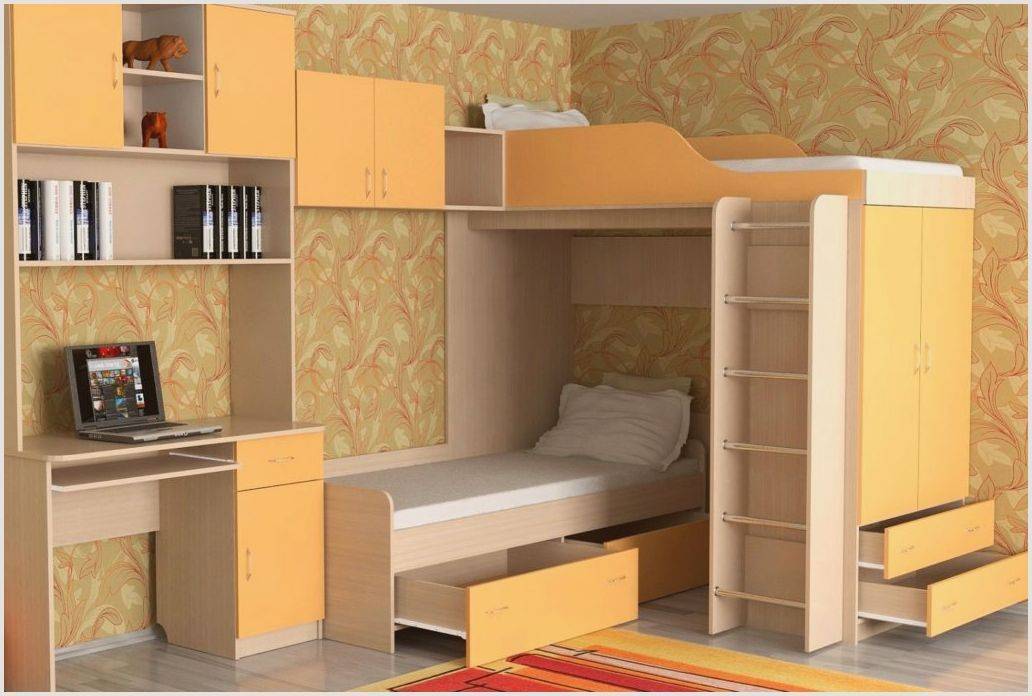 Кровать двухъярусная с диваном: удобство и оптимизация пространства