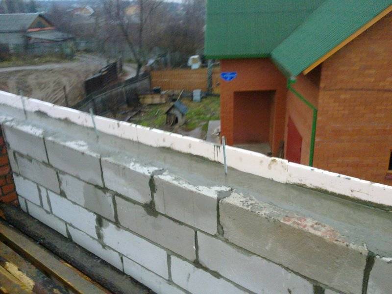 Заливка армопояса в газобетонном доме