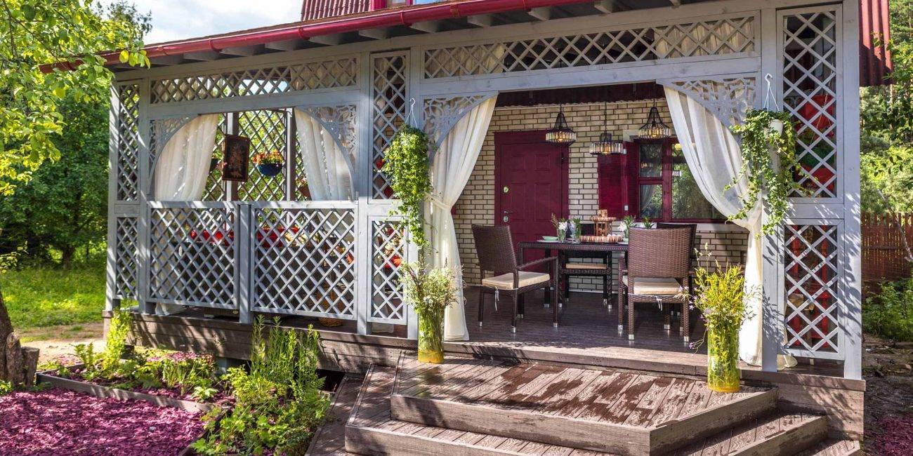 Ландшафтный дизайн двора частного дома. Фото современных дворов и участков