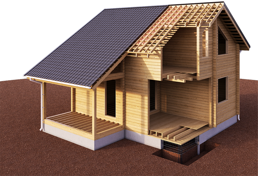 Строительство домов из бруса своими руками: особенности технологии