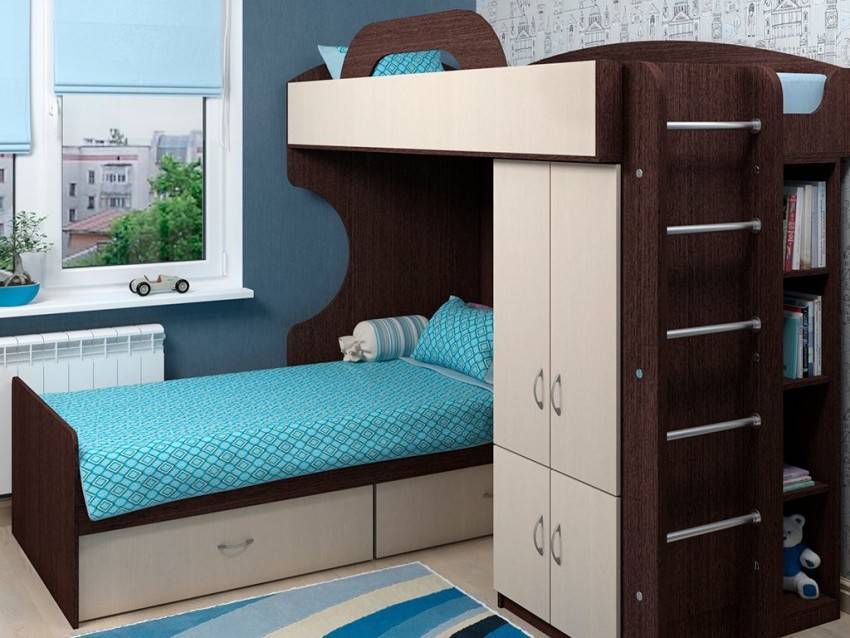 Мебель для детской для двоих детей: современные гарнитуры и модульные конструкции