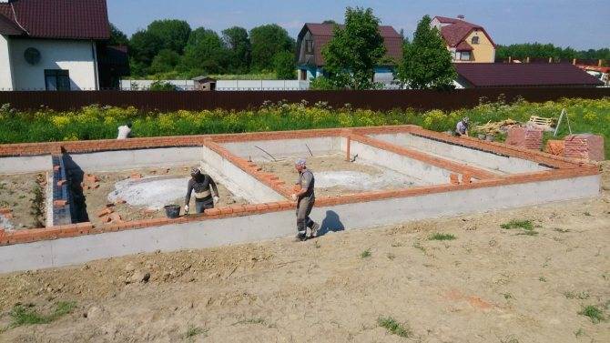 Фундамент для дома из газобетона