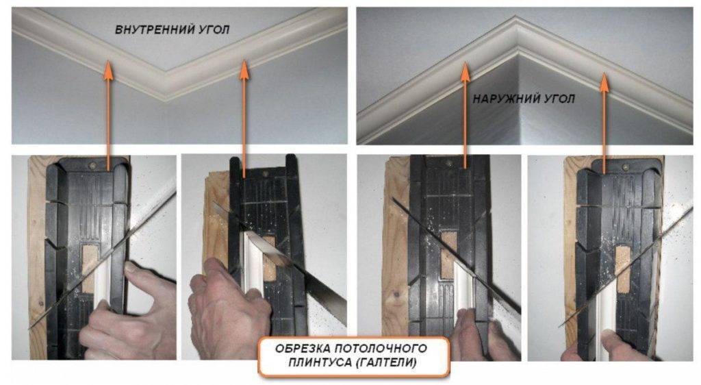 Как резать углы широкого потолочного плинтуса - nzizn.ru
